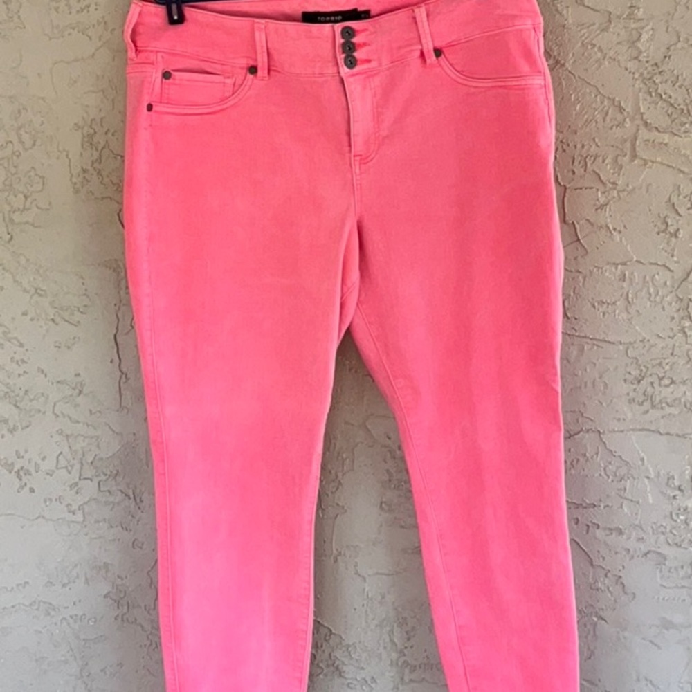 Torrid Vibrant Pink Denim Jeans Womens Size 20R Stretch